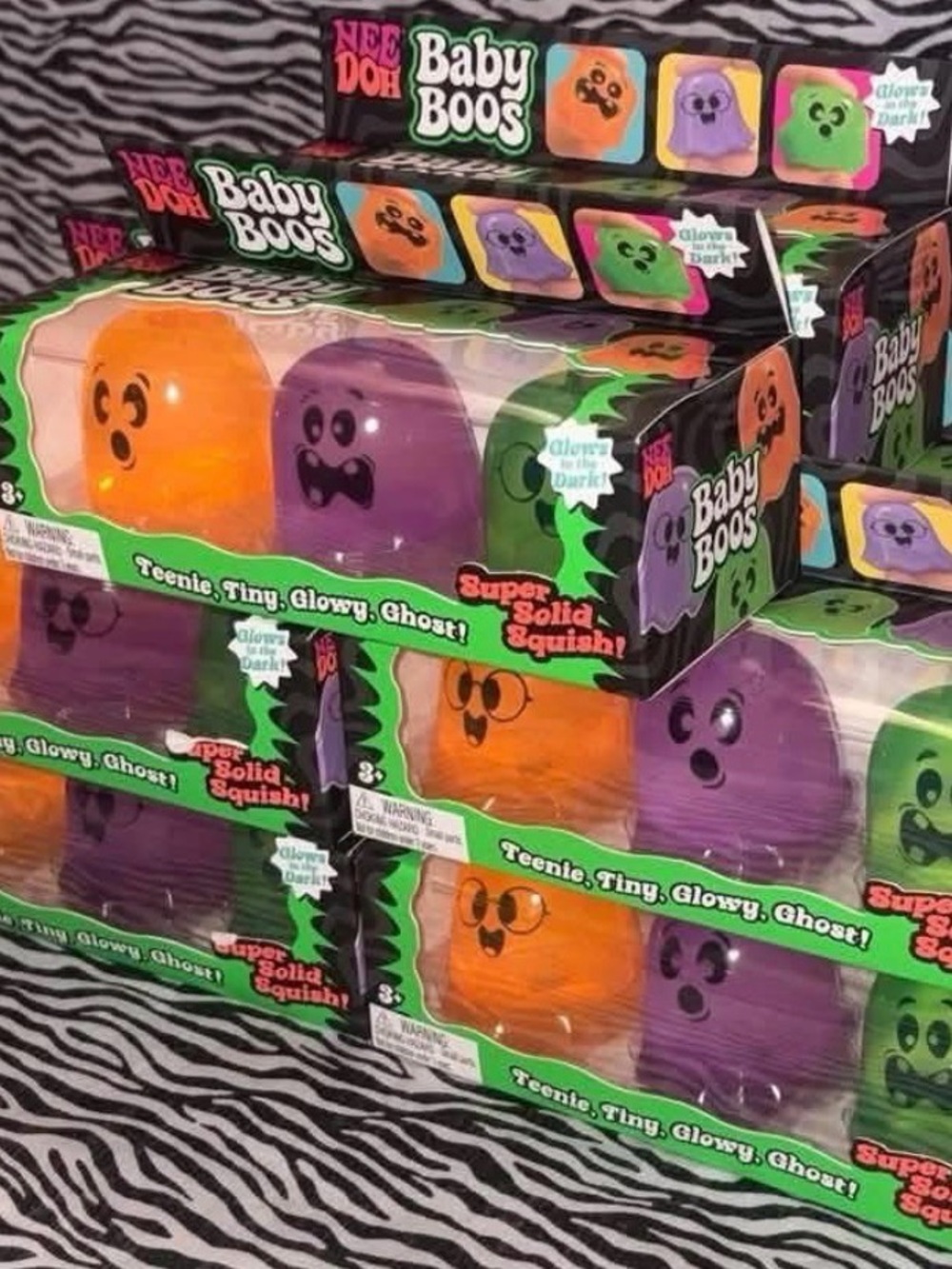 Glowing Ghost Squishies - Purple & Orange